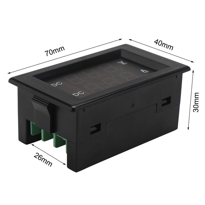 DROK مقياس فولت رقمي DC 4.5-100V مقياس أمبير مقياس متعدد الاستخدامات، مقياس أمبير DC مقياس جهد، مقياس تيار 0-50A، جهاز اختبار فولت LED لبطارية محرك السيارات - Image 5